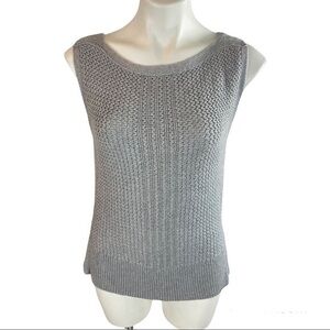 Banana Republic Gray Knit Sleeveless Sweater Top